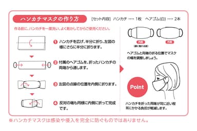 ガーゼハンカチマスクの作り方