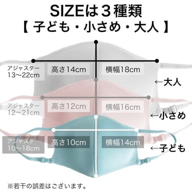 サイズは3種類