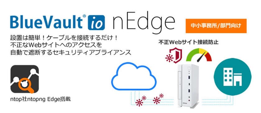 ジュピターテクノロジー、不正Webサイト接続自動遮断　
透過型セキュリティアプライアンス BlueVault io nEdge 販売開始