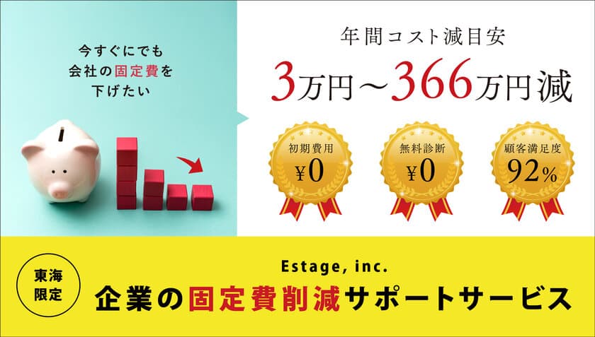 東海3県の中小企業を対象に固定費削減のための
無料診断とサポートサービスを4月21日から開始！