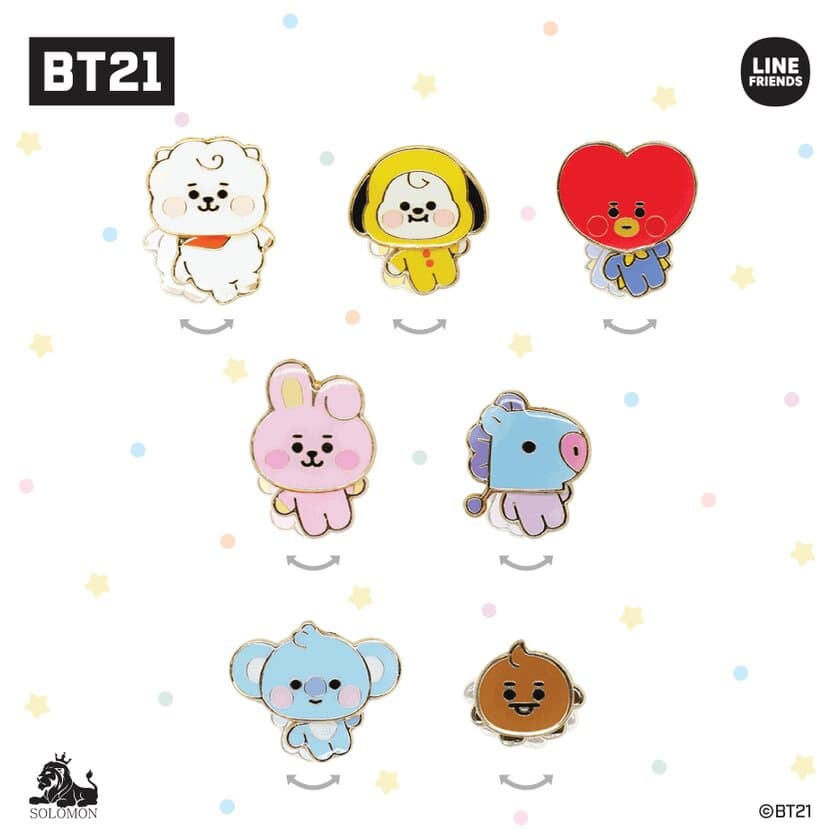 BT21の新作商品続々リリース！
今月はこれだ！BT21メタルゆらゆらキーチェーン & 
BT21アクリルLEDライティング