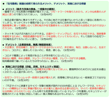 「在宅勤務」メリットデメリット