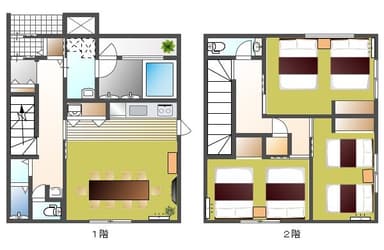 卯月・皐月・水無月・文月・葉月棟　間取り図