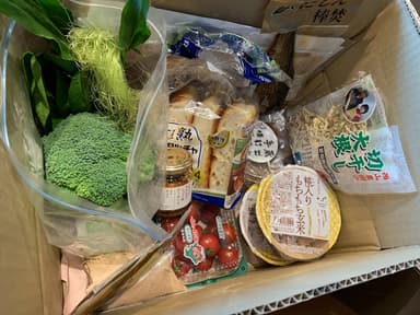 学生さんへの応援食材セットの例