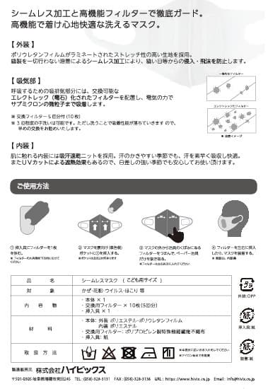 パッケージ能書(裏)