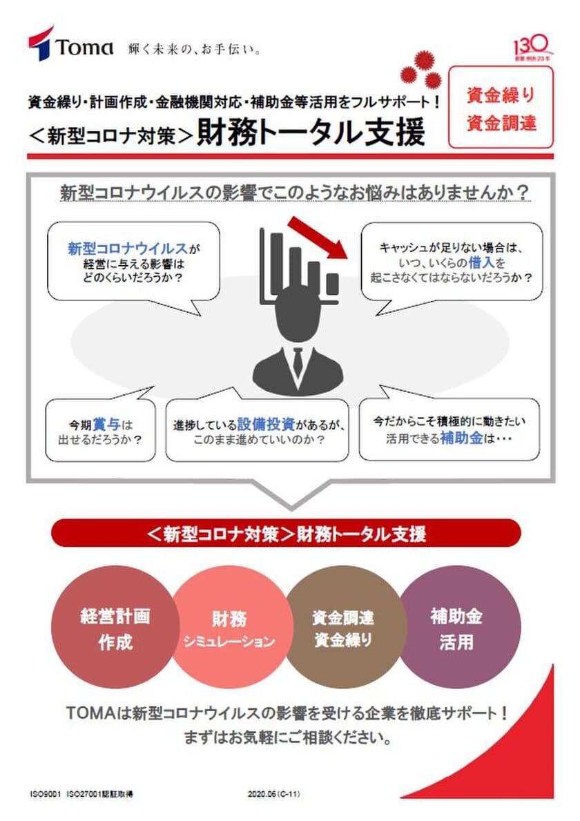 新型コロナウイルスで大きな影響を受けた中小企業を徹底サポート
　専門家によるアフターコロナの経営支援サービスを提供