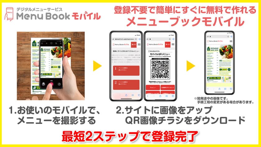 感染予防対策用のデジタルメニューサービス
「メニューブックモバイル」を6月2日に新規リリース