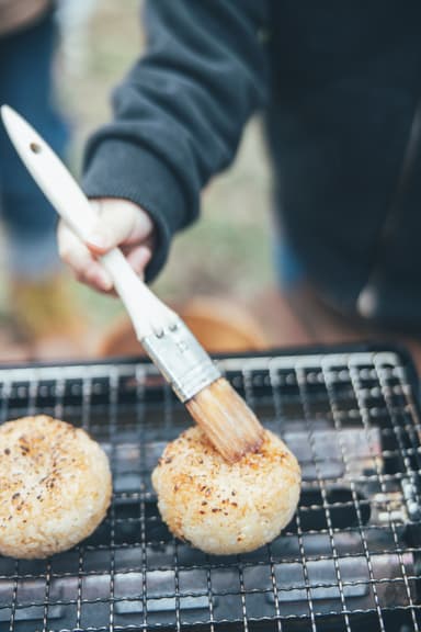 焼きおにぎりにしても楽しい