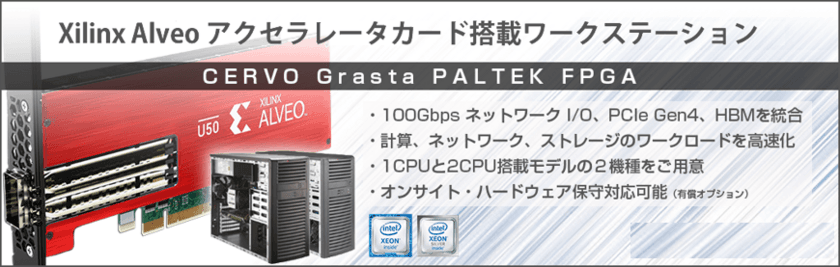 ＰＡＬＴＥＫ、アプライドと共同で
FPGAアクセラレータ・カードを
搭載したワークステーションを開発し、販売開始　
～ 7月7日にオンラインセミナーを開催 ～