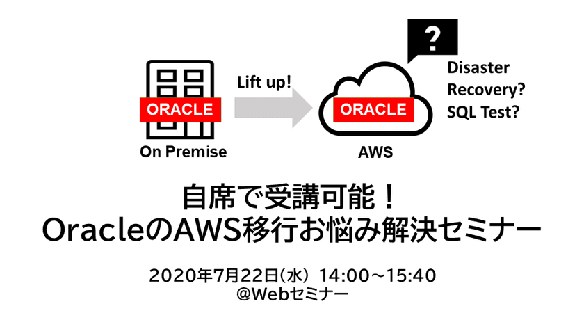 コーソル主催オンラインセミナー『自席で受講可能！
OracleのAWS移行お悩み解決セミナー』を7月22日(水)開催