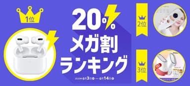 20％メガ割ランキング