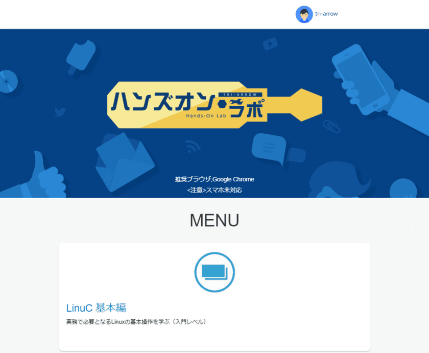 IT人材不足に備えて手を動かして学べる環境を！
社内エンジニア向け教育サイト
「TRI-ARROWハンズオン・ラボ」サービス開始