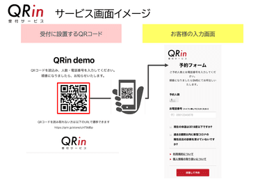 QRinサービス画面イメージ