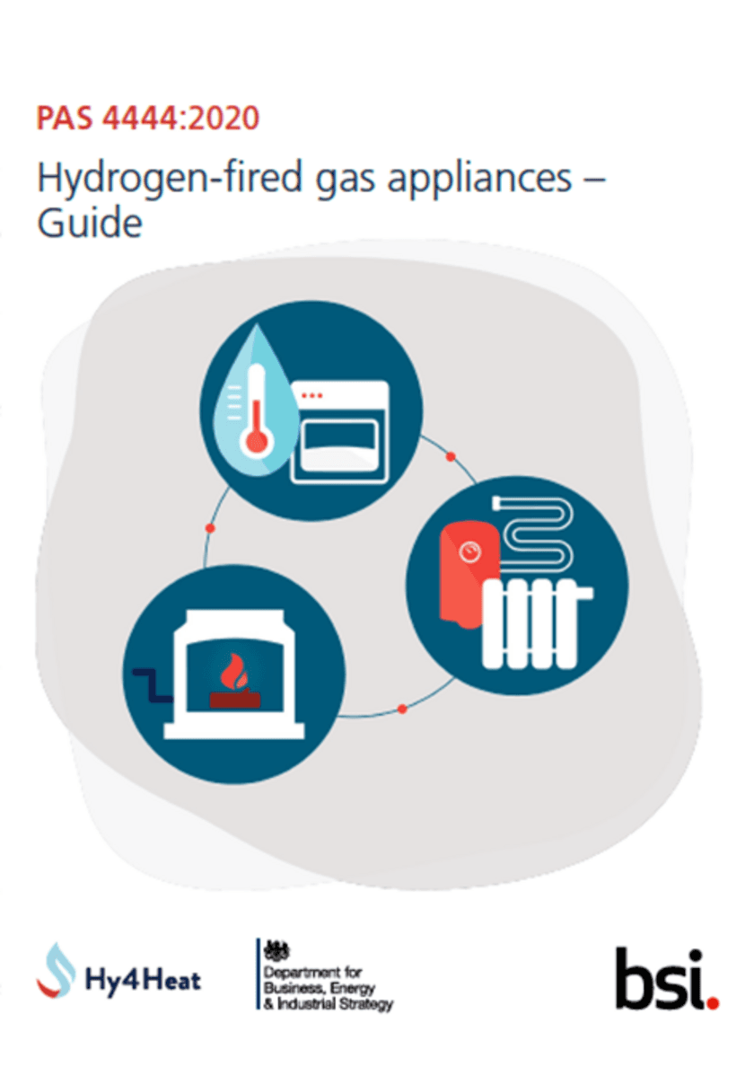 国家規格協会のBSI、
水素燃焼ガス機器に関するPAS規格(PAS 4444)を発行