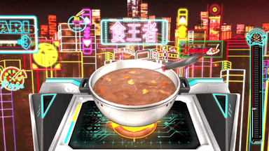 カレールーを煮込むアクション