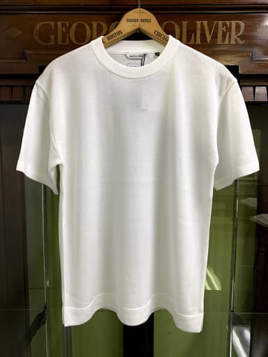 クルーネックプレーンニットTシャツ グレー ￥13&#44;000(税別)