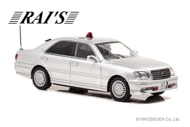 1/43 トヨタ クラウン (JZS175) 2004 警視庁交通部交通機動隊車両(覆面 銀)：右前