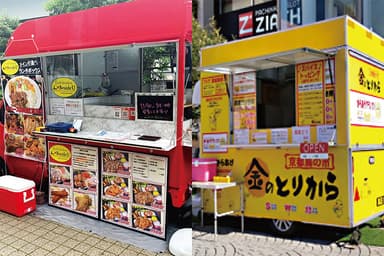 夏祭り期間中は、わくわく広場にキッチンカー&屋台が登場！