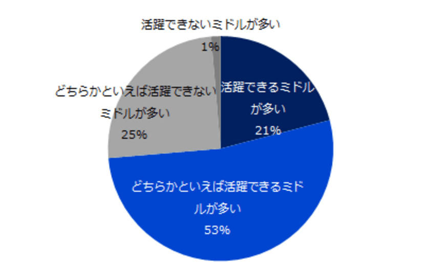 転職コンサルタント100人に聞く！
「転職先で活躍できるミドル、活躍できないミドル」調査
ー『ミドルの転職』転職コンサルタントアンケートー