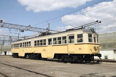 ▲寝屋川車両基地に保存されている「びわこ号」