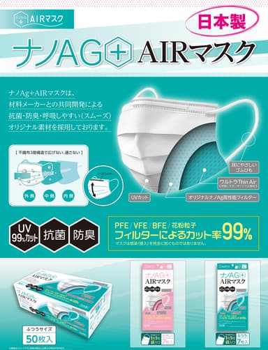 「ナノAG+AIRマスク」紹介画像