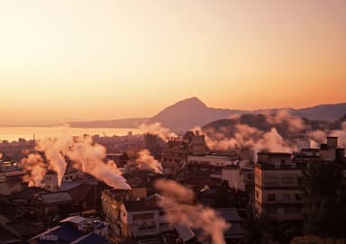 別府温泉郷の景色