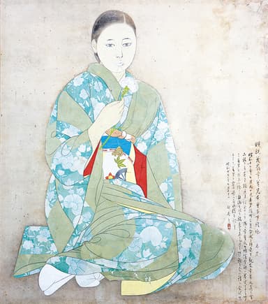 小野春男　《女性座像（絶筆）》　1942年　笠岡市立竹喬美術館蔵