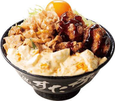 “ゴロ・ガリ・タル”唐揚げ合盛りすた丼　950円(税込)