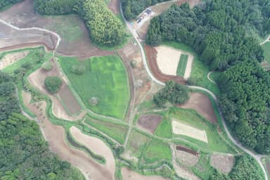 上空から見た里山