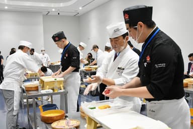 International Sushi Workshopでの実技講習の様子