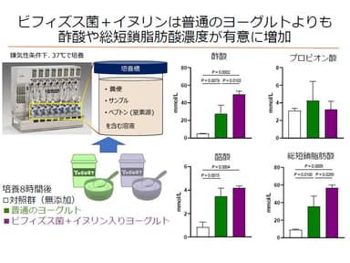 【試験結果】短鎖脂肪酸産生量