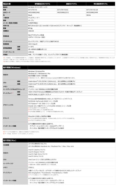 XIT-STK110 製品仕様・動作環境