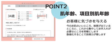 肌年齢、項目別肌年齢