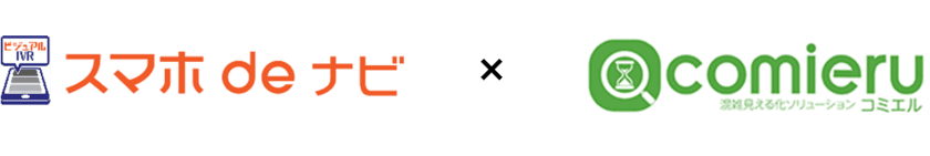 ビジュアルIVR『スマホdeナビ』と、
混雑見える化ソリューション『comieru』が連携