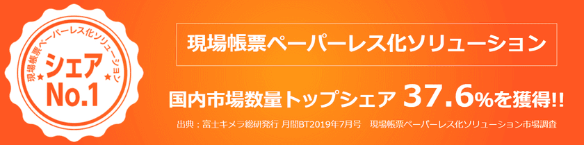 「現場帳票」ペーパーレス ソリューション
ConMas i-Reporterの契約ユーザー数が10万を突破！