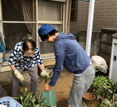 「御用聞き」作業中