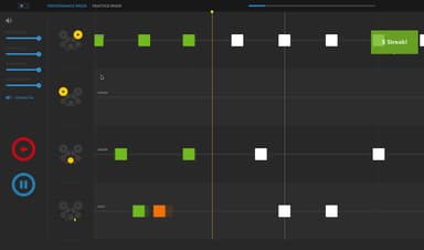 「Melodics for V-Drums」操作画面イメージ