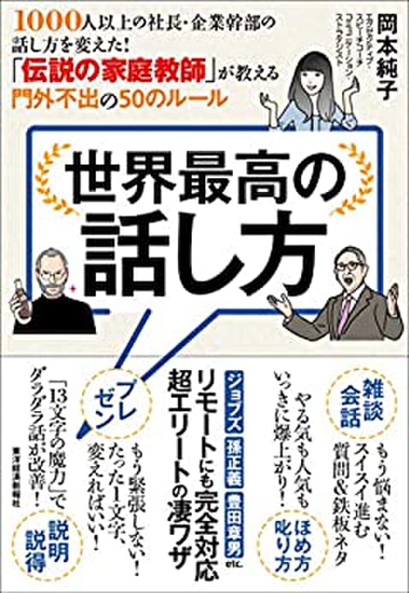 ～リモート対応術も網羅。
コロナ時代の「最強コミュ力」を一冊に！～
1,000人以上の社長・企業幹部の話し方を変えた！
「伝説の家庭教師」が教える門外不出の全メソッド
「世界最高の話し方」