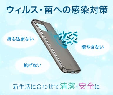 「持ち込まない」・「増やさない」・「拡げない」ウィルス・菌への感染対策