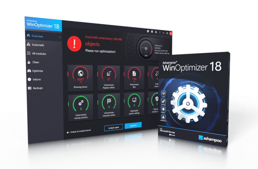 パソコン高速化ソフトAshampoo WinOptimizer 18発売のお知らせ