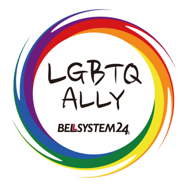 当社作成の「LGBTQ ALLY」ロゴマーク