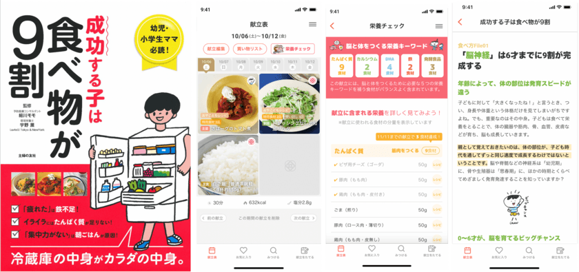 “成功する子”をつくる食事がカンタンに実現！
お子さんの「脳・筋肉などをつくる」献立自動提案サービス
『成功する子は食べ物が9割』コースを開始