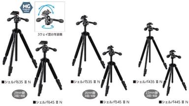 Velbon（ベルボン） 中型アルミ三脚 3段 シェルパ II シリーズ