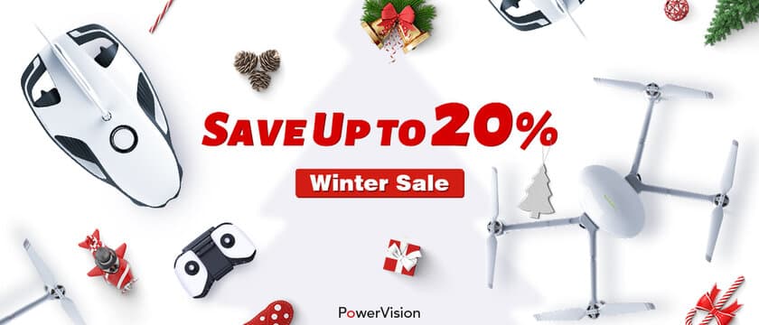 最大20％オフ！パワービジョンウインターセールを開催
　水中ドローンPowerRayなどが限定特価！