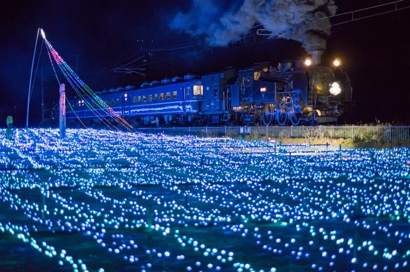 まるで銀河鉄道！国内最大級のSL沿線イルミネーションが
楽しめるのは「日光・鬼怒川」だけ！！