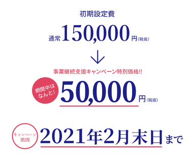 事業継続支援キャンペーン特別価格でご提供