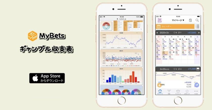 ギャンブル・投資の収支を簡単に管理できるアプリが登場！
iOSアプリ「MyBets ギャンブル収支表」をリリース