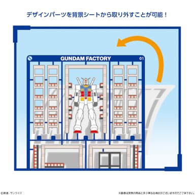 デザインパーツを背景シートから取り外すことが可能！