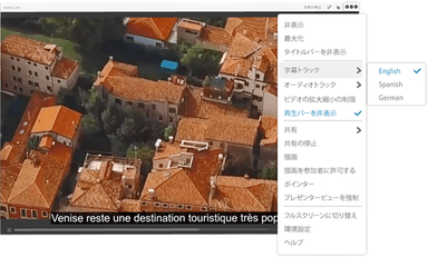 字幕・多言語音声トラックつきVOD動画イメージ