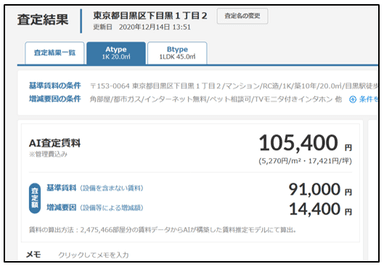 AI賃料査定